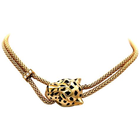 cartier panthere gold necklace|cartier panthere jewellery.